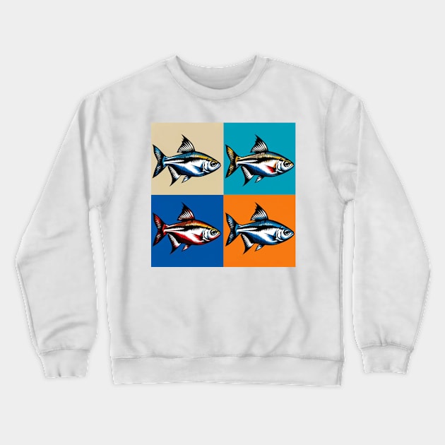 Silvertip Tetra - Cool Tropical Fish Crewneck Sweatshirt by PawPopArt